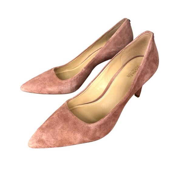 Michael Kors Suede Pointed Toe Pink Stiletto Heels Size 9.5 - Picture 12 of 13